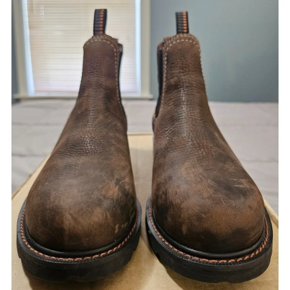 Ariat® (Men's 10 WIDE) Groundbreaker™ Chelsea Waterproof Steel Toe Work Boot